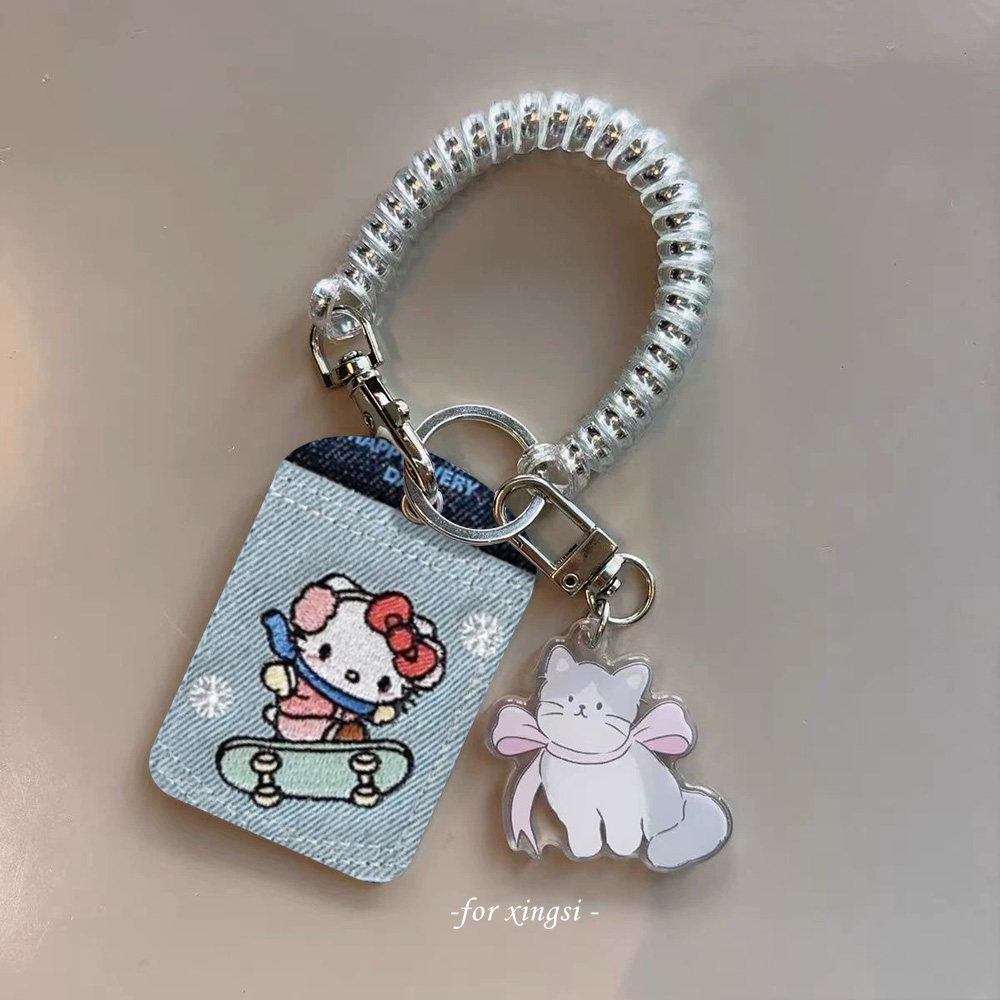 牛仔滑板车kt水滴门禁小卡nfc感应卡保护套可爱卡通挂件包防丢绳