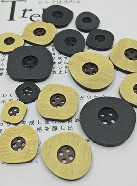 树脂纽扣异型正方形椭圆形女装大衣扣毛呢毛衣外套装饰百搭纽扣