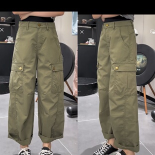 女九分休闲裤 2026春夏美式 裤 直筒工装 潮 复古显瘦百搭窄版