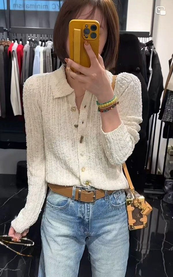 2025秋冬新款洋气重工排扣针织衫女百搭气质长袖上衣潮,女装/女士精品,毛针织衫,淘宝优惠券,粉丝福利购,淘宝优惠卷