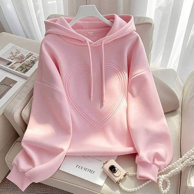 韩系连帽长袖卫衣秋装女款2025新款时尚洋气设计感小众女士上衣服