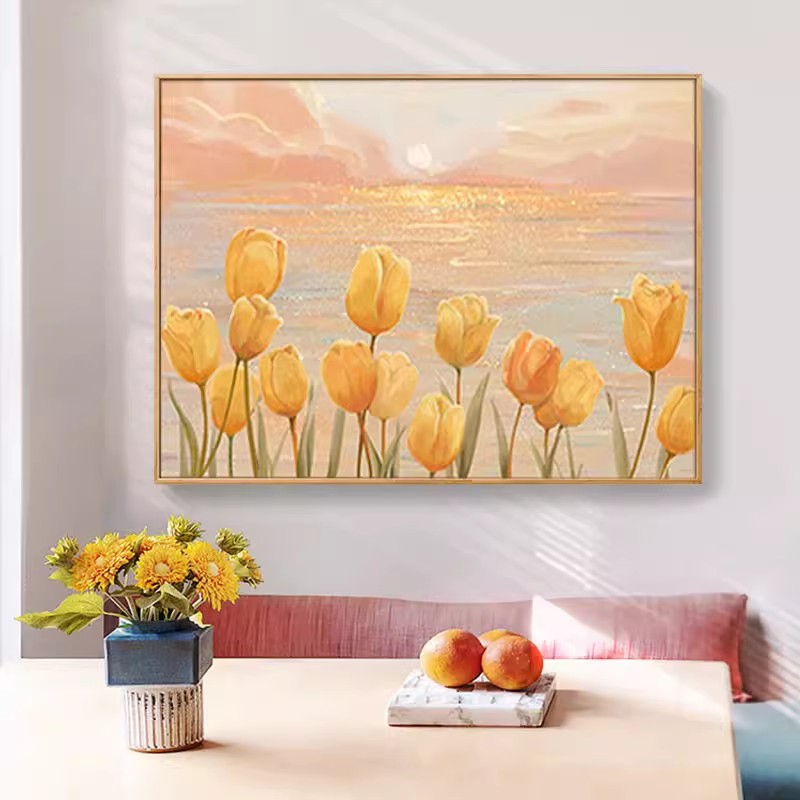 闪石优品简约客厅卧室花卉钻石画