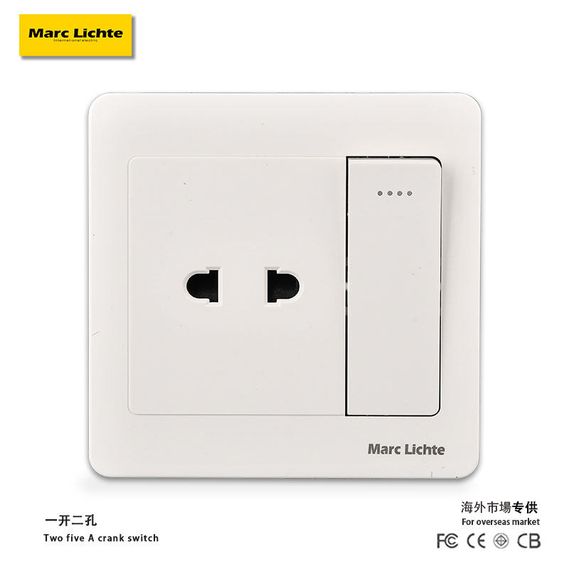 86型暗装白色家用开关插座墙插面板墙壁电源二插一开单控二孔插座