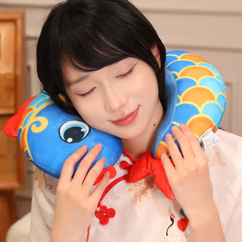 好运锦鲤U型枕旅行护颈靠枕颈椎枕垫办公室午睡枕头睡觉枕