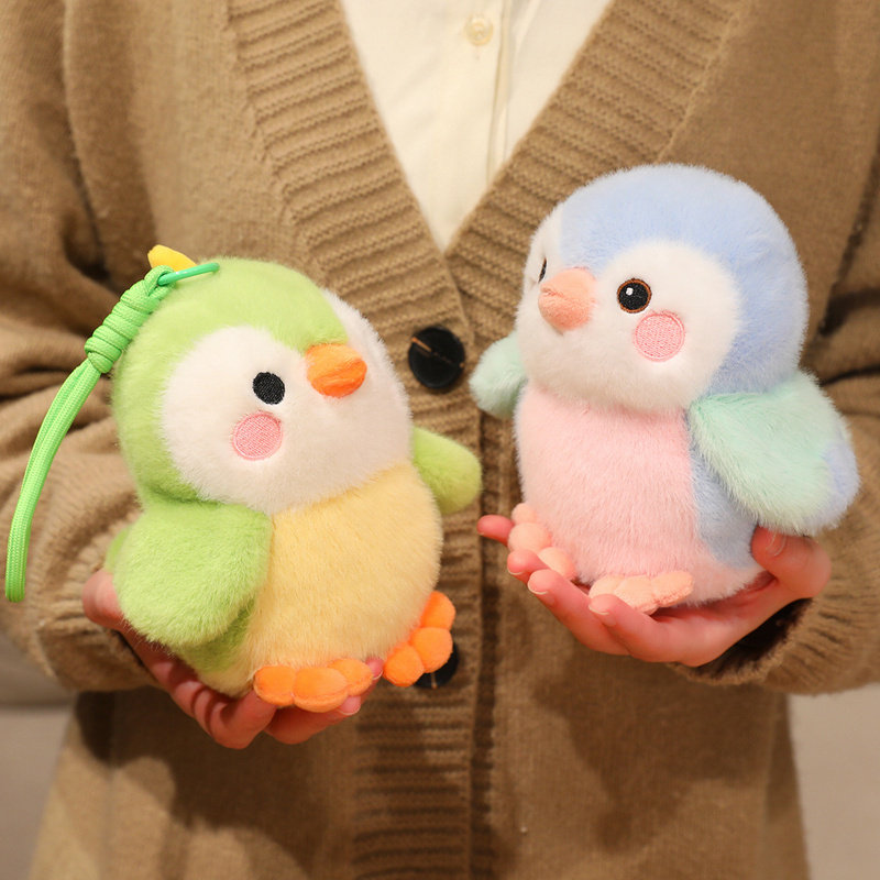 小鸟啾啾挂件公仔毛绒玩具鹦鹉玩偶包包挂饰布娃娃男女生日礼物
