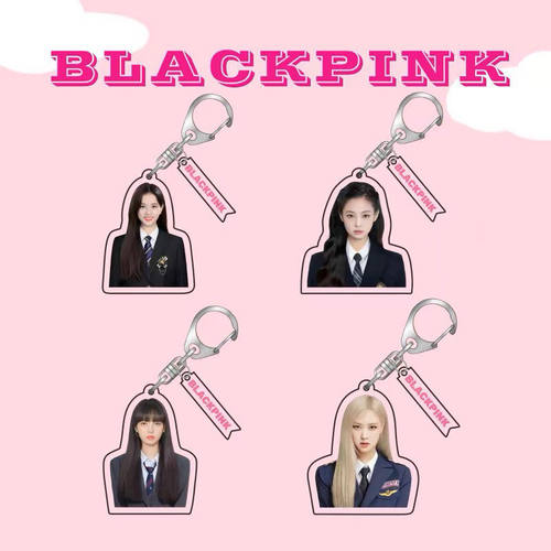 韩国明星周边BLACKPINK金智妮金智秀lisa亚克力双面钥匙扣挂件礼