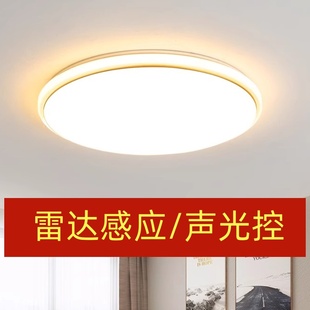 雷达感应吸顶灯楼梯灯声控灯楼道走廊灯LED过道灯暖光色温3000k