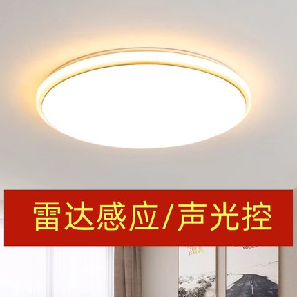 雷达感应吸顶灯楼梯灯声控灯楼道走廊灯LED过道灯暖光色温3000k