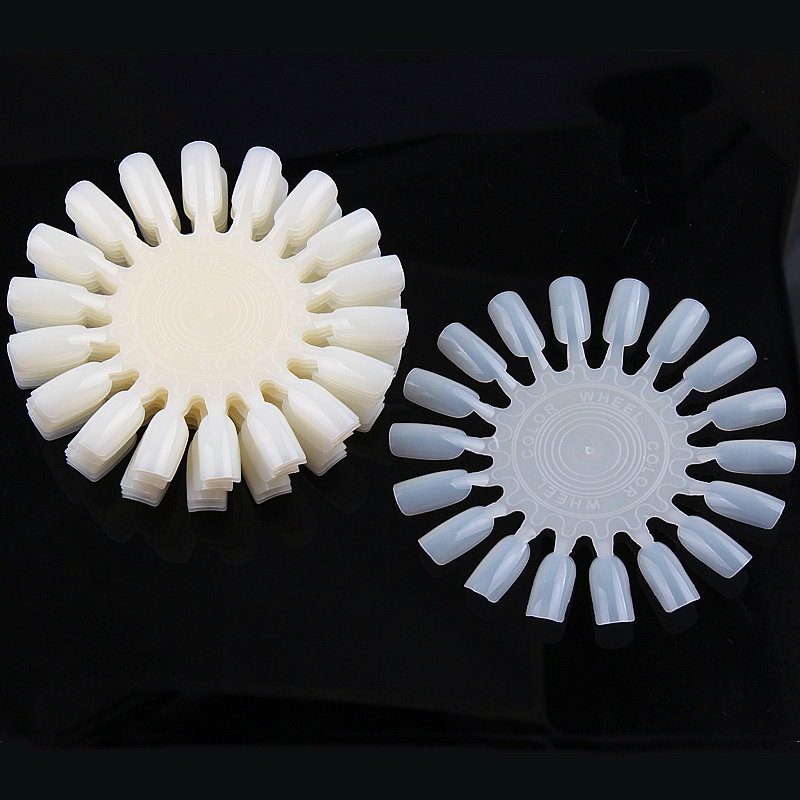 美甲色卡甲片圆形练习甲片展示板指甲油胶样板假指甲工具店专用