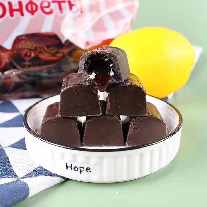 俄罗斯进口威士忌酒心流心巧克力糖果喜糖500克休闲零食品包邮