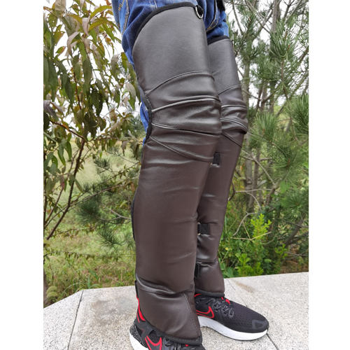 皮毛一体羊毛外穿真皮护膝男女