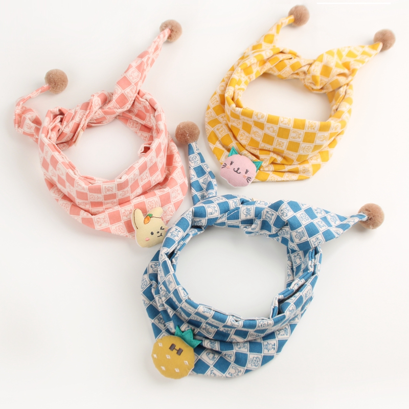 纯棉宝宝三角围巾婴儿围脖防风