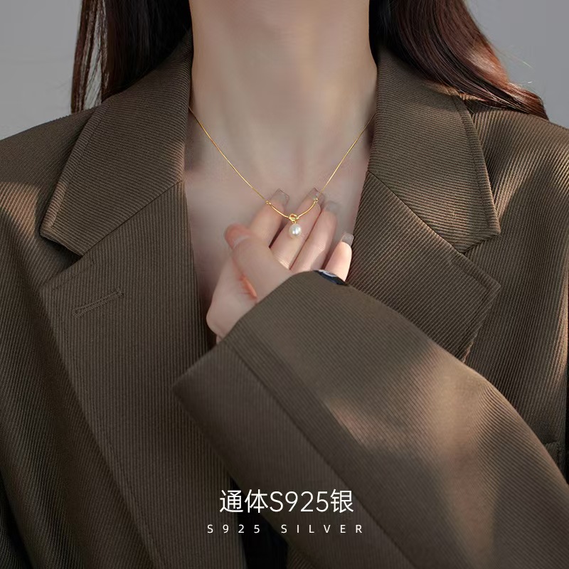 纯银天然珍珠高级感项链百搭
