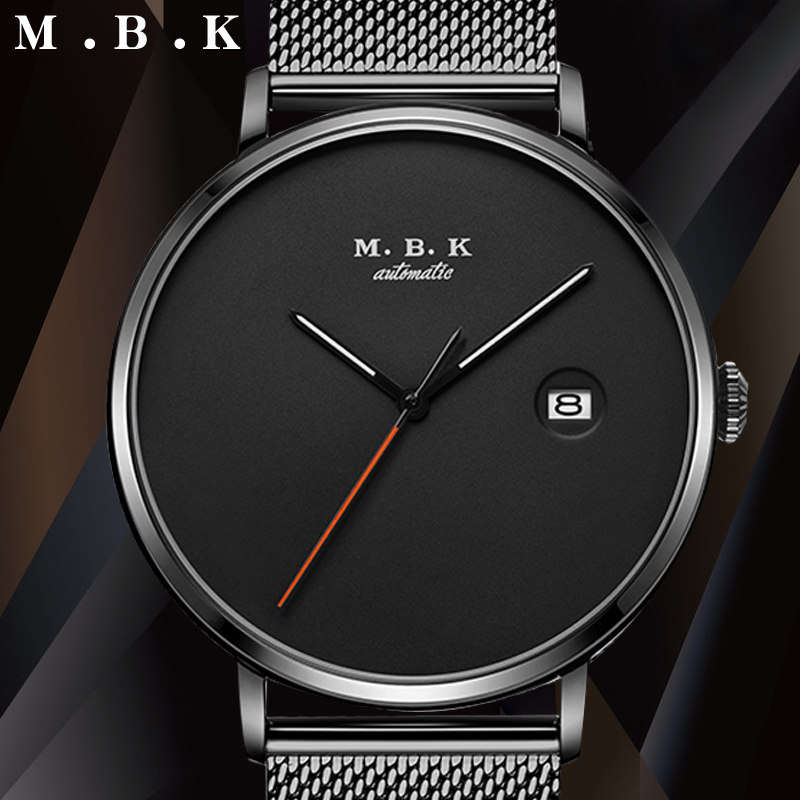 欧美进口mbk手表男士十大全自动机械表防水男表简约轻奢ins风品牌