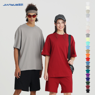 重磅t恤定制印logo工作服班服纯棉文化衫短袖运动会聚会广告衫图