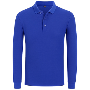 长袖t恤定制翻领Polo衫工作服印logo秋冬文化衫订制团体服装图案