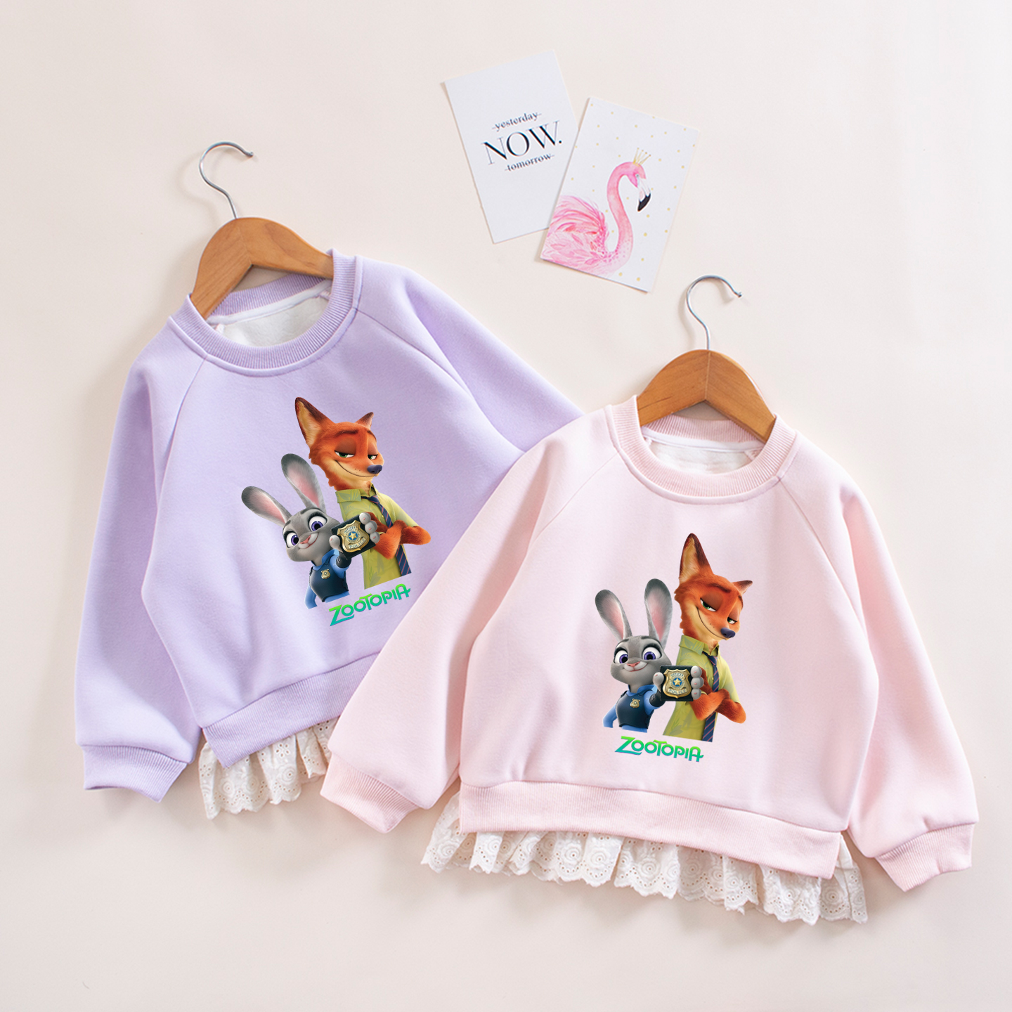 女童加绒卫衣假两件秋冬款