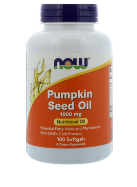 美国Now Foods诺奥南瓜籽油1000mg 100粒软凝胶 Pumpkin Seed Oil