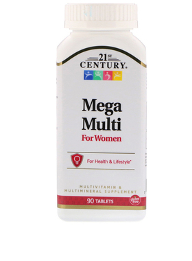 21stCentury Mega Multi For Women女性多种复合维生素矿物质90片