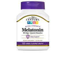 21st Century世纪Melatonin褪黑素速溶放松助睡眠樱桃味10mg120片