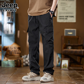 男宽松舒适黑色休闲裤 Jeep 加绒工装 裤 Spirit吉普2025秋冬季 新款