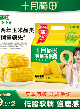 十月稻田黄糯玉米段免切低脂粗粮黏软甜新鲜苞米东北玉米