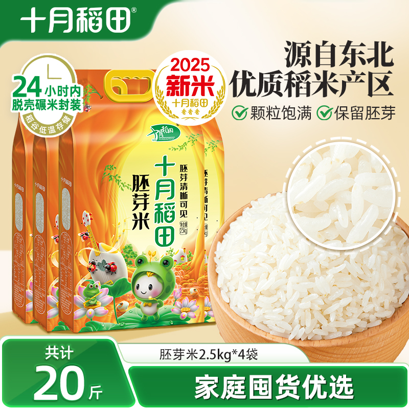 2025新米十月稻田东北胚芽米20斤