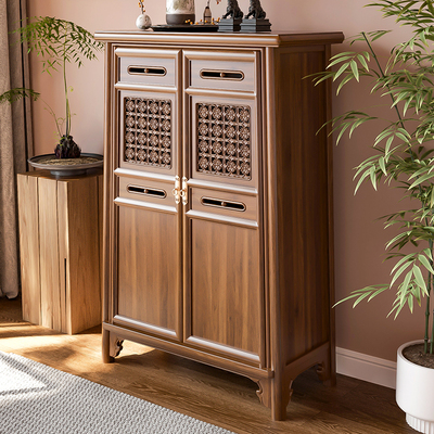 中式餐边柜面条柜万历柜茶具柜茶水柜靠墙圆角置物柜明式书柜衣柜