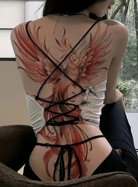 纹身贴大面积满背纹身帖大图防水男女持久关公赵云鲤鱼仿刺青贴纸