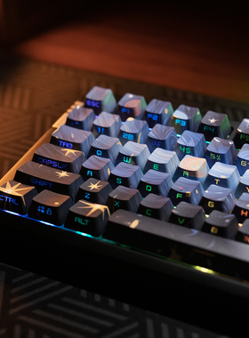 JKDK梵高星空侧刻透光OEM68 75 84 87 104 8.0客制化机械键盘键帽