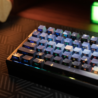 JKDK梵高星空侧刻透光OEM68 75 84 87 104 8.0客制化机械键盘键帽