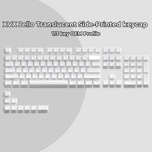 XVX果冻水晶键帽侧刻机械键盘帽OEM高度PC双色注塑冰晶wooting