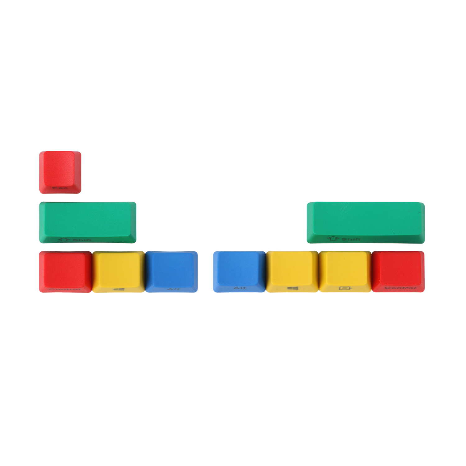 pbt rgby键帽 cmyk 机械键盘大键位 无刻侧刻poker gh60大键位