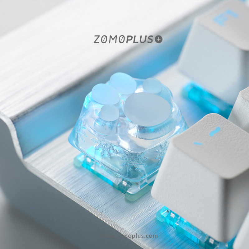 ZOMO 猫爪原创设计 萌可爱 3D打印樱花蓝 樱花粉 树脂个性键帽