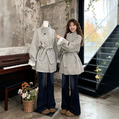 法式显瘦赫本风洋气毛呢外套女2025年新款秋冬收腰显瘦高级感大衣