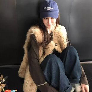 【欧尼马甲】爆款2025秋冬季时尚新款仿羊羔毛皮草外套女加厚上衣