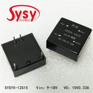 DCDC隔离降压升压模块 DC12V转15V0.33A/5W电路 9-18V稳压15V工控