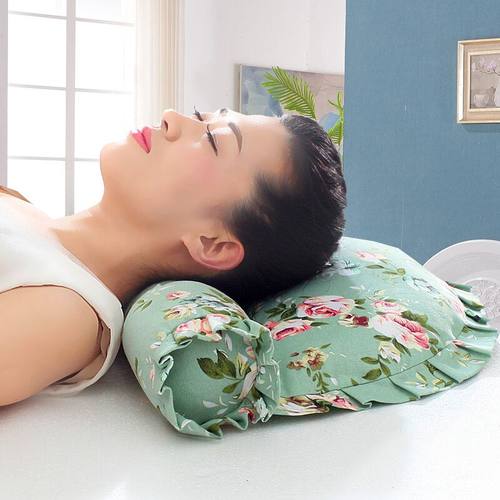 粗布荞麦壳枕头成人护