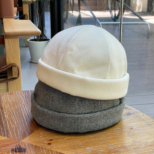 复古毛呢瓜皮帽子女雅痞地主帽