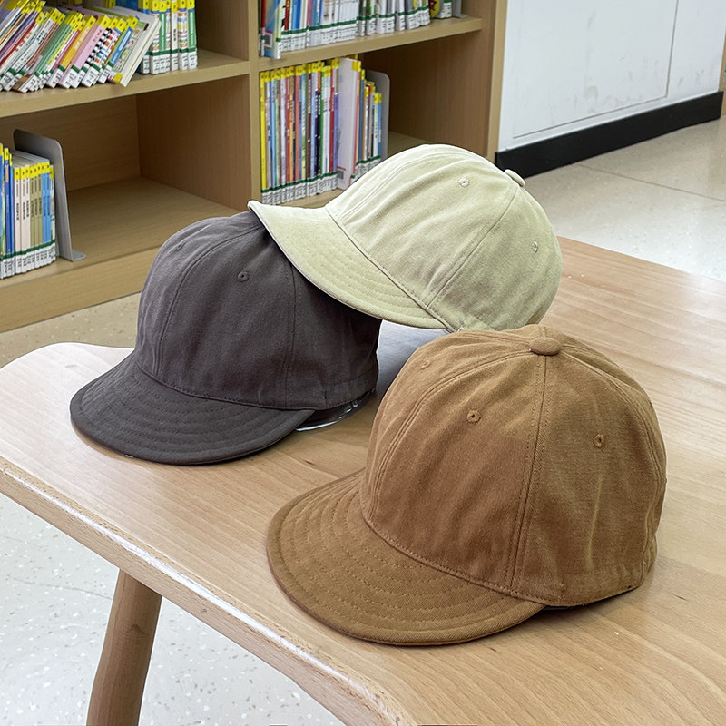 棒球帽情侣夏秋短帽檐水洗