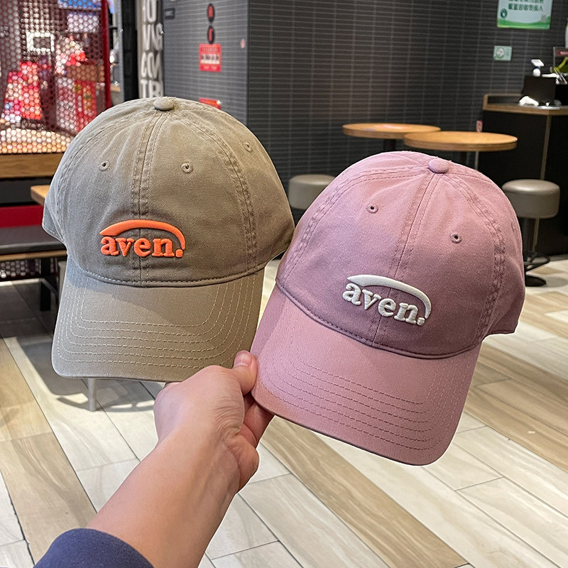 四季情侣款纯棉鸭舌帽女男潮牌学生遮阳帽子男软顶大头棒球帽班帽