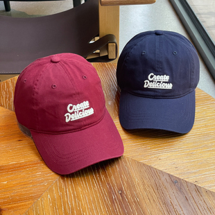 宽帽檐方圆脸显脸小鸭舌帽子女纯棉四季款透气棒球帽情侣款帽子男