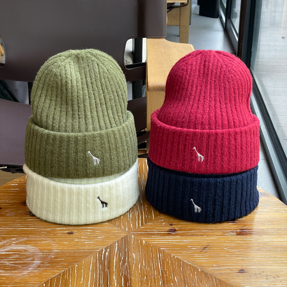 巨显脸小秋冬加厚素颜针织帽子女