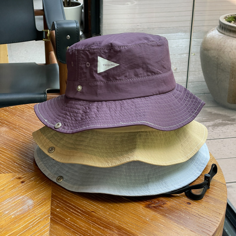 户外防晒登山帽男女夏季薄款速干遮阳帽钓鱼帽防紫外线紫色渔夫帽