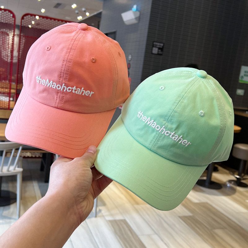 韩系氛围感棒球帽女宽帽檐显脸小情侣百搭软顶遮阳鸭舌帽男四季款