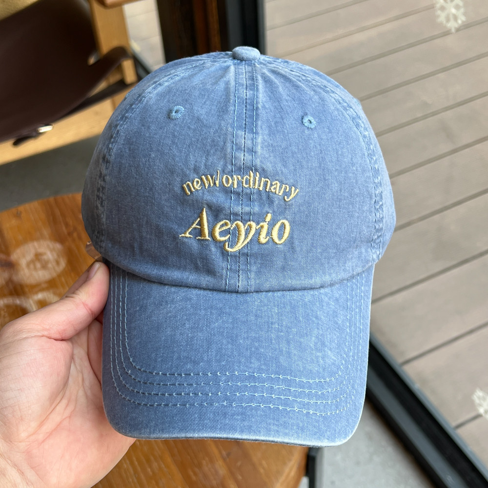 复古水洗纯棉刺绣棒球帽子女弯帽檐显脸小情侣鸭舌帽男春夏潮帽新