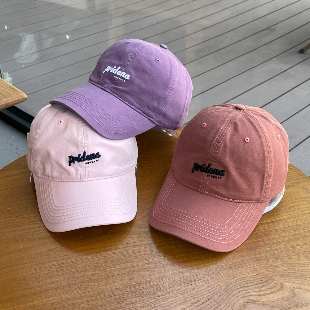 春夏新款字母刺绣软顶棒球帽子女纯棉四季春游户外情侣鸭舌帽男潮