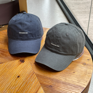 款 情侣四季 显脸小鸭舌帽女 刺绣小字母软顶棒球帽男韩版 简约时尚