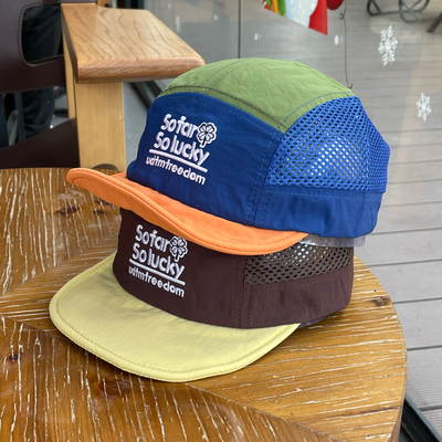 短帽檐轻薄速干拼色平檐鸭舌帽女