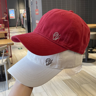微标刺绣休闲显瘦百搭帽子男 高品质水洗绣花鸭舌帽女2025春夏新品